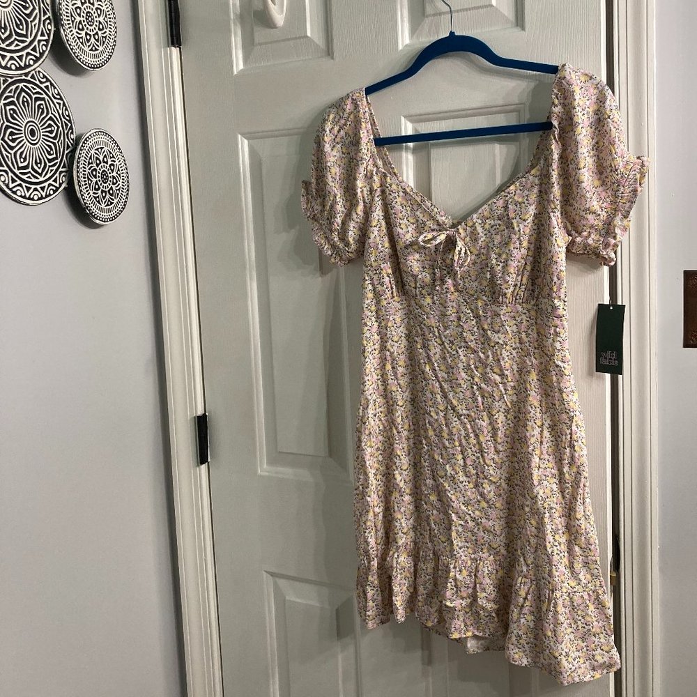 Wild Fable Floral Dress with Keyhole Details